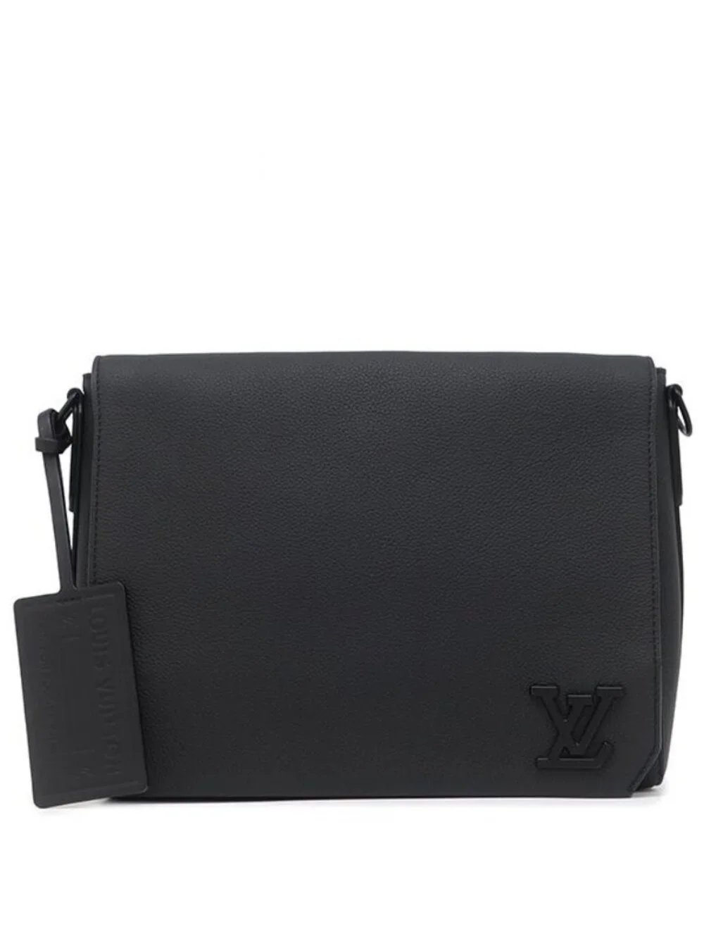 Louis Vuitton Shoulder Bag Takeoff Messenger Gray Leather Black Matte